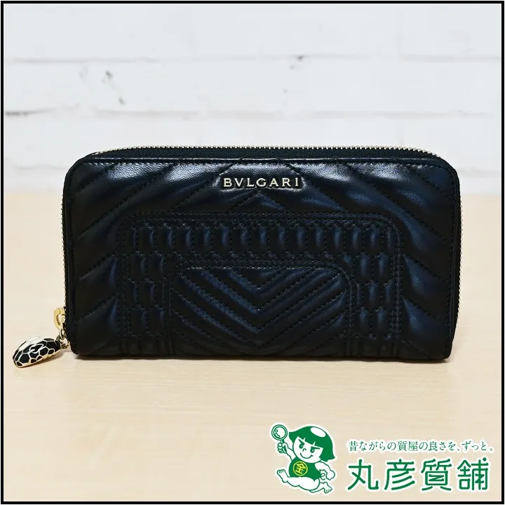 ブルガリ 財布 セペンティ ラウンドファスナー カーフ